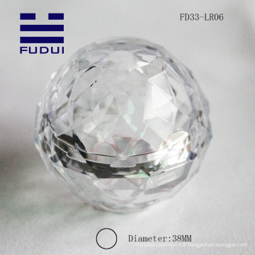 2015 acrylique en cristal transparent 38mm eos forme de boule boule à lèvres emballage de tube